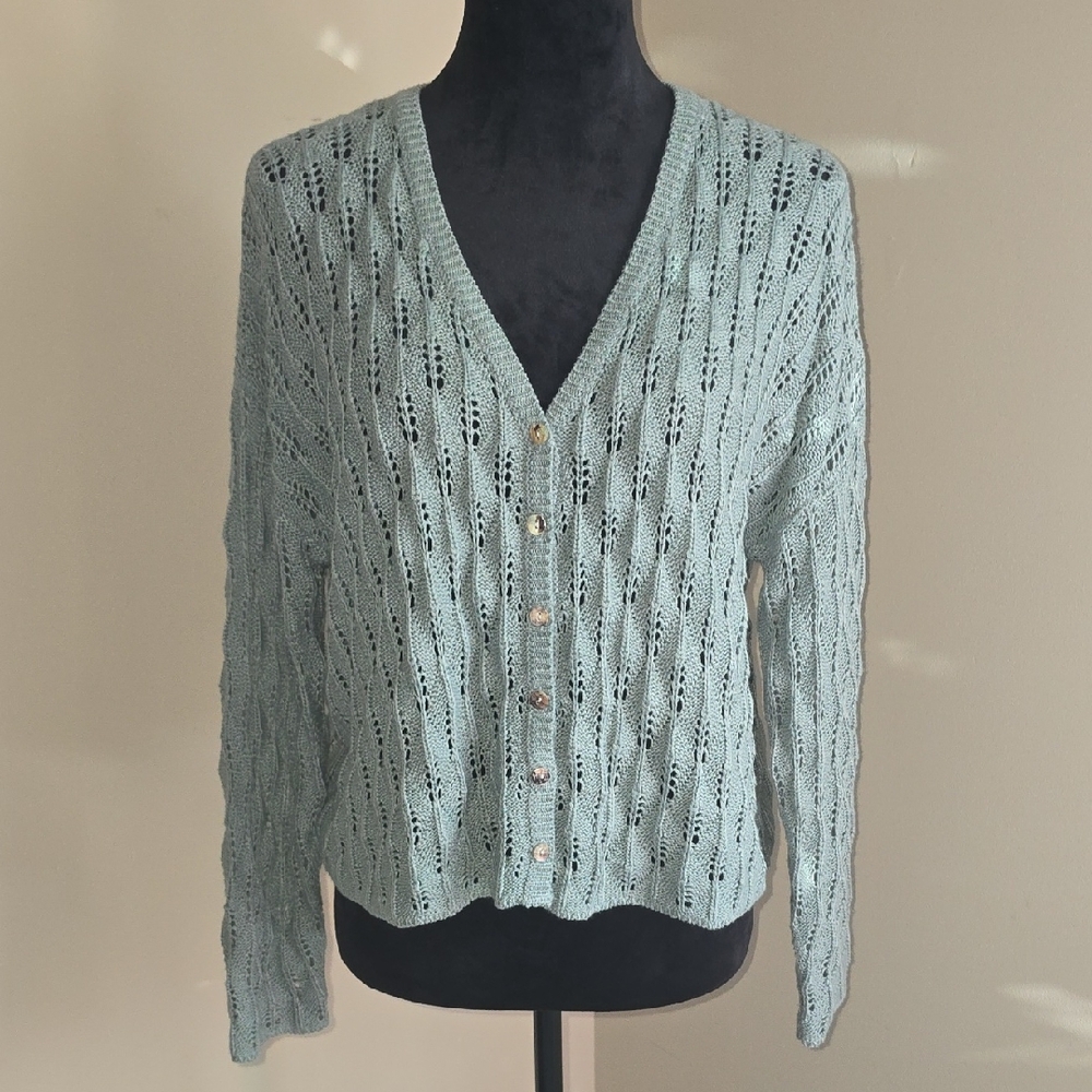 Wishlist Sage Green Knit Cardigan